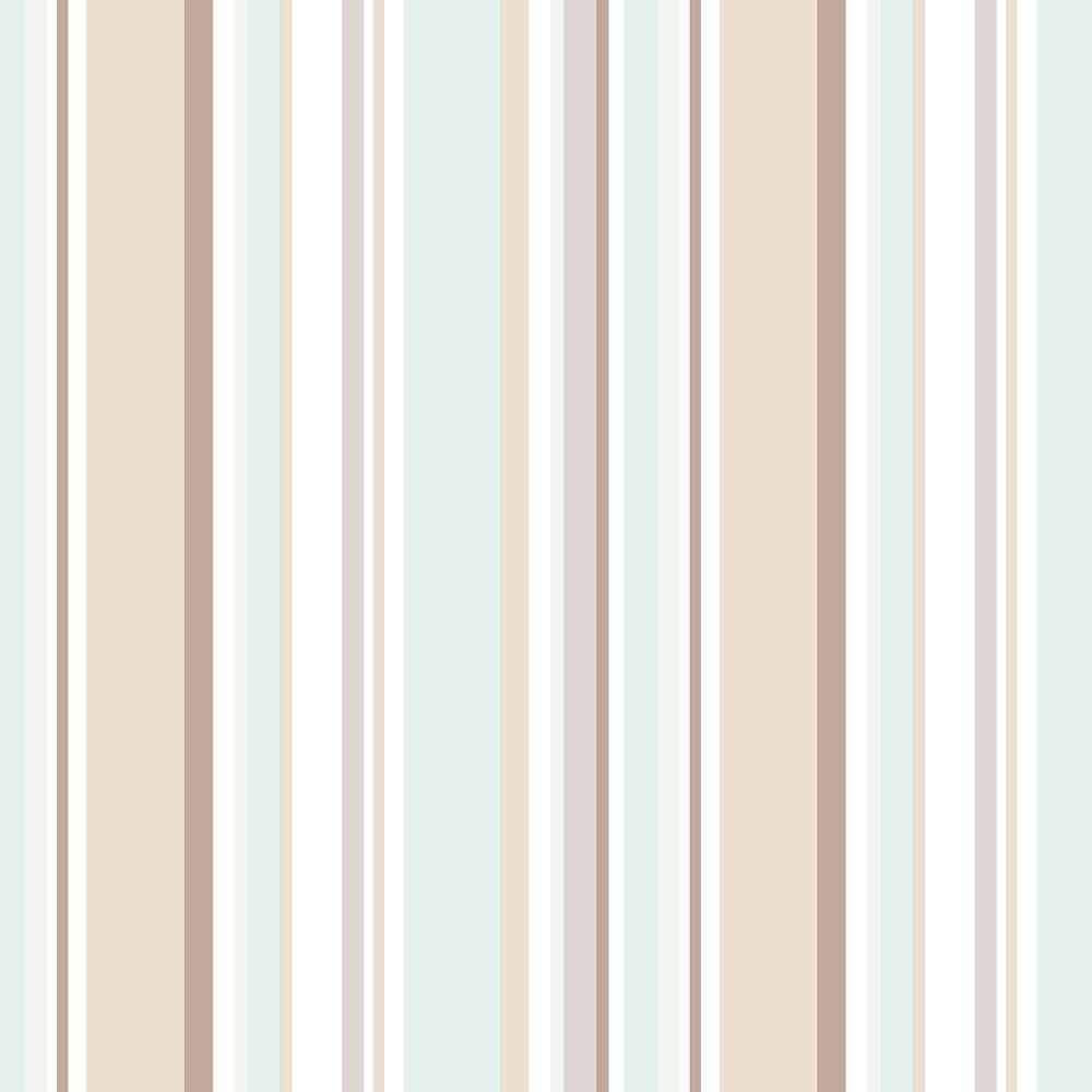 Patton Wallcoverings JJ38044 Rewind Step Stripe In Duck Egg, Brown And Grey Wallpaper